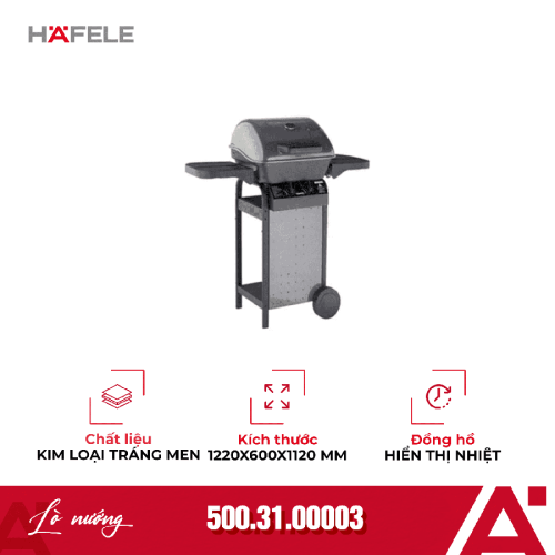 Lò nướng gas BBQ 2 vùng nướng Hafele 500.31.00003