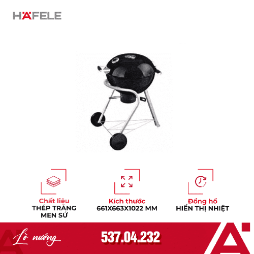 Lò nướng than 1 vùng nướng Hafele 537.04.232