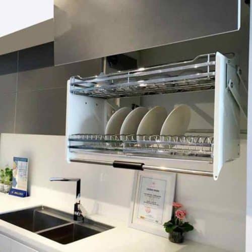 Giá bát đĩa nâng hạ Hafele 504.75.026 cho tủ rộng 900mm 5 Ảnh thực tế giá bát đĩa nâng hạ Hafele 504.75.026 cho tủ rộng 900mm
