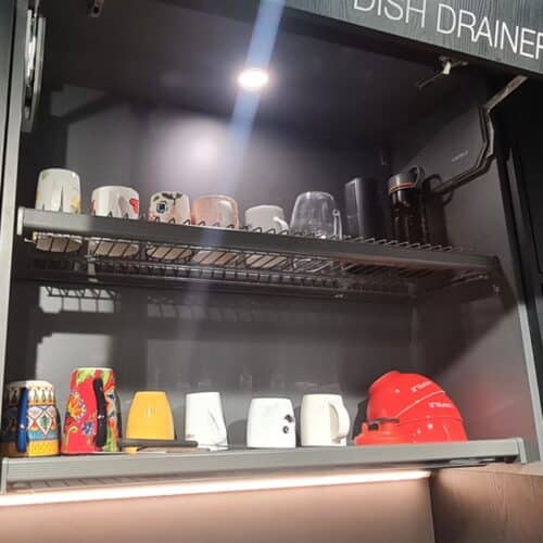 Ảnh thực tế khay up chén đĩa Hafele 544.01.029 inox, 864x263mm