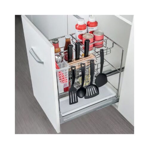 Bộ rổ kéo đa năng cho tủ dưới Rome Hafele 549.34.053, rộng 300