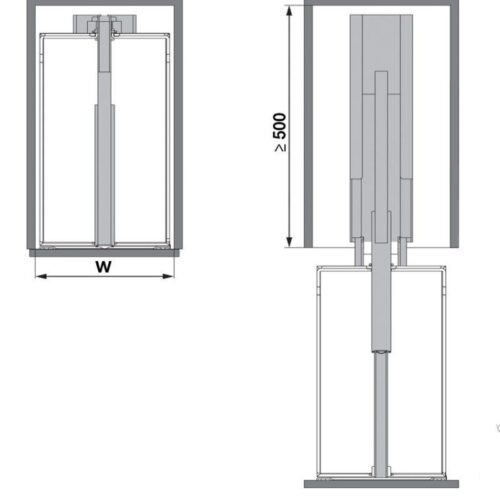 Bộ kệ tủ 6 tầng, rổ lưới DISPENSA 90 ARENA 400mm Hafele 546.54.633 7 Lắp đặt bộ kệ tủ 6 tầng, rổ lưới DISPENSA 90 ARENA 400mm Hafele 546.54.633