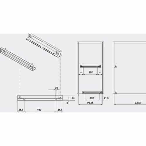 Lắp đặt khay up chén đĩa Hafele 544.01.009 KT 864x263mm