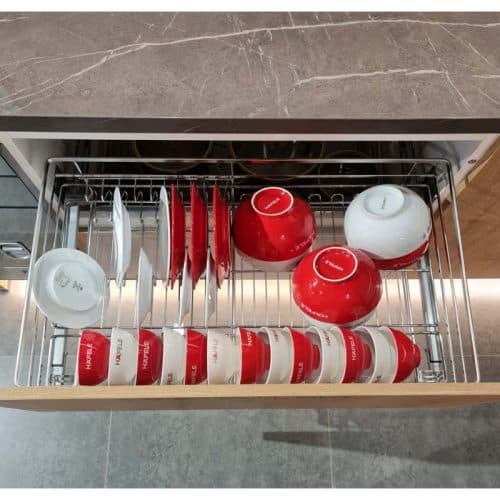 Ảnh thực tế bộ rổ chén đĩa CAPPELLA Cucina 549.08.206 mạ chrome