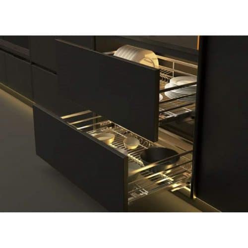 Ảnh thực tế bộ rổ chén đĩa CAPPELLA Cucina 549.08.206 mạ chrome