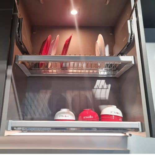 Ảnh thực tế rổ chén đĩa có khung PRESTO Cucina 544.40.005 Inox 304