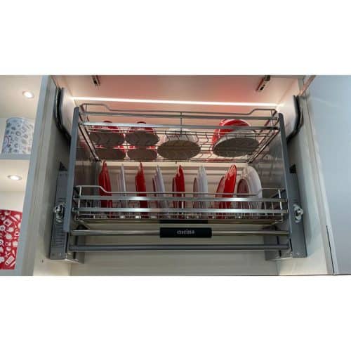 Ảnh thực tế rổ chén đĩa di động lướt dẹt LENTO Cucina 504.76.017 Inox 304