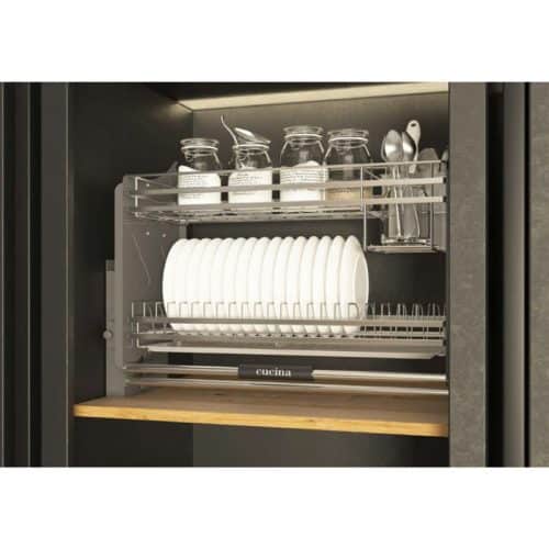 Ảnh thực tế rổ chén đĩa di động lướt dẹt LENTO Cucina 504.76.018 Inox 304