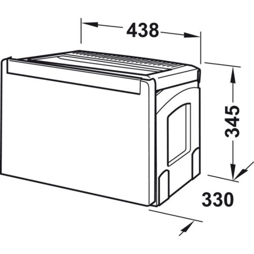 Kích thước thùng rác nhựa mở tự động Hafele 502.76.304