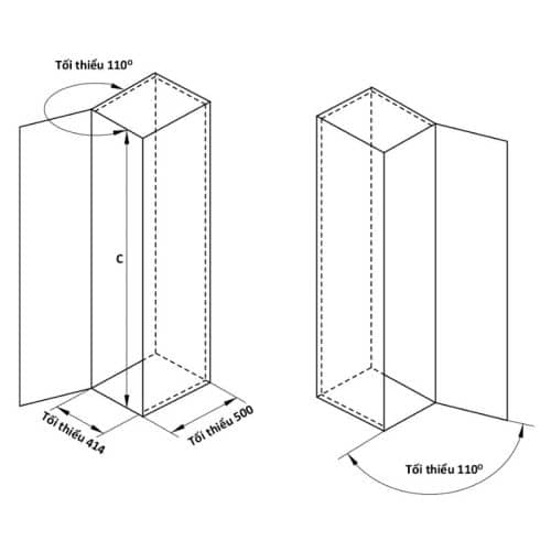 Kích thước tủ cao 6 tầng DOLCE Cucina 548.65.252 mạ chrome