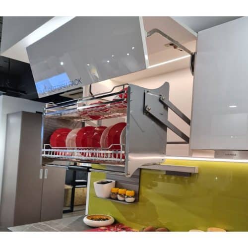 Mặt bên rổ chén đĩa di động lướt tròn LENTO Cucina 504.76.208 mạ chrome