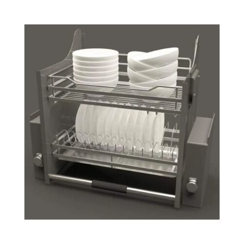 Rổ chén đĩa di động lướt dẹt LENTO Cucina Hafele 504.76.215 mạ chrome