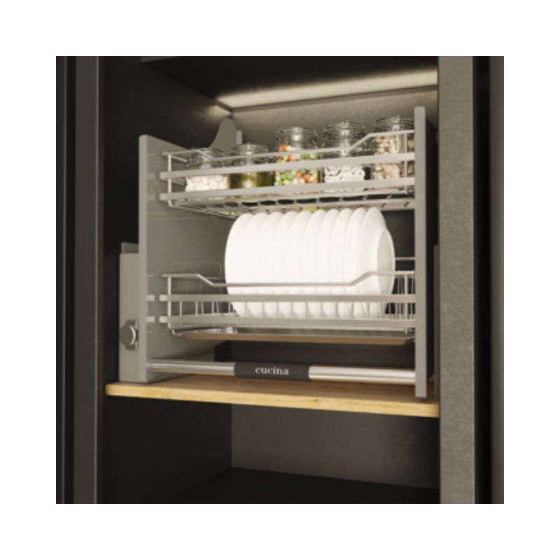 Rổ chén đĩa di động lướt tròn LENTO Cucina 504.76.205 mạ chrome Rổ chén đĩa di động lướt tròn LENTO Cucina 504.76.205 mạ chrome