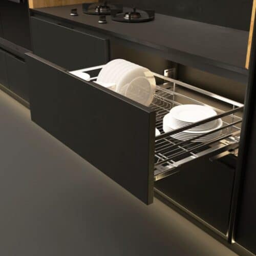 Ảnh thực tế bộ rổ bát đĩa Hafele 549.08.014 900mm