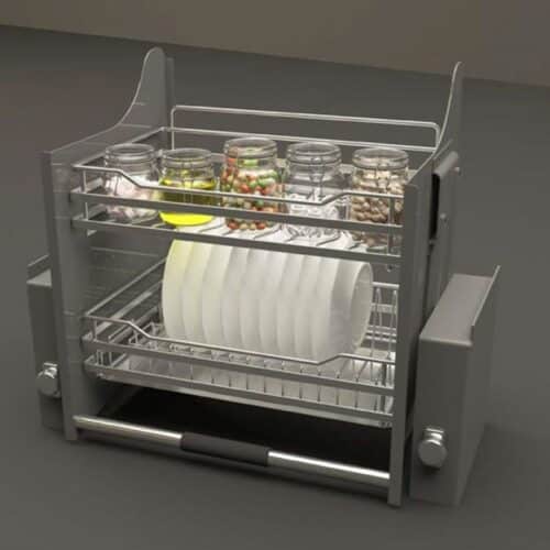 Ảnh thực tế bộ rổ bát đĩa Hafele Lento 504.76.023 900mm