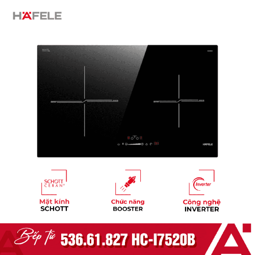 Bếp từ đôi Hafele HC-I7520B 536.61.827 lắp âm