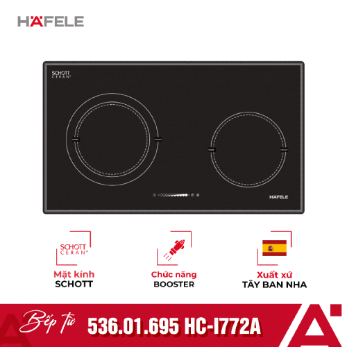 Bếp từ đôi Hafele HC-I772A 536.01.695 lắp âm