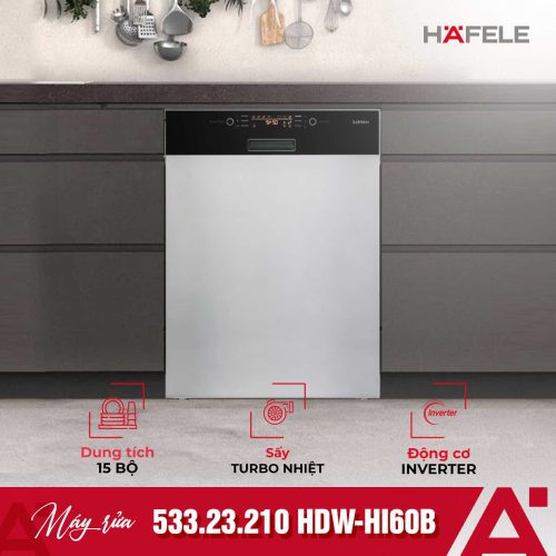Máy rửa chén bán âm Hafele HDW-HI60B 533.23.210