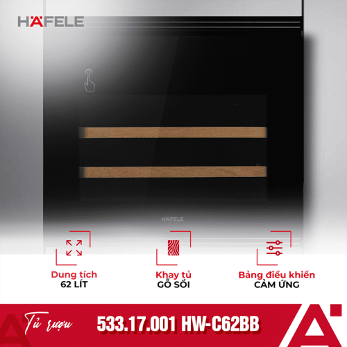 Tủ rượu Hafele HW-C62BB 533.17.001 lắp âm